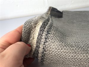 Møbelstof - med fin grov struktur i light grey melange